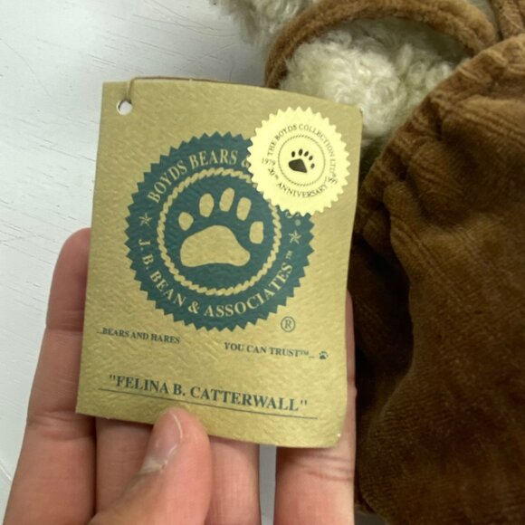Boyds Bears Felina B. Catterwall Collectible Plush Cat Doll Pumpkin Animal TAG - Picture 3 of 8